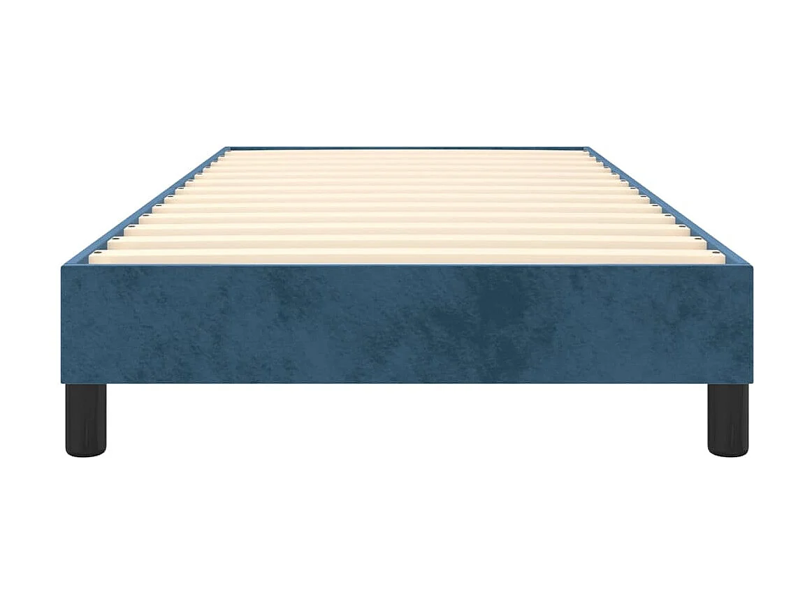 Lit adulte Bleu foncé 90x200 cm Velours BE2835