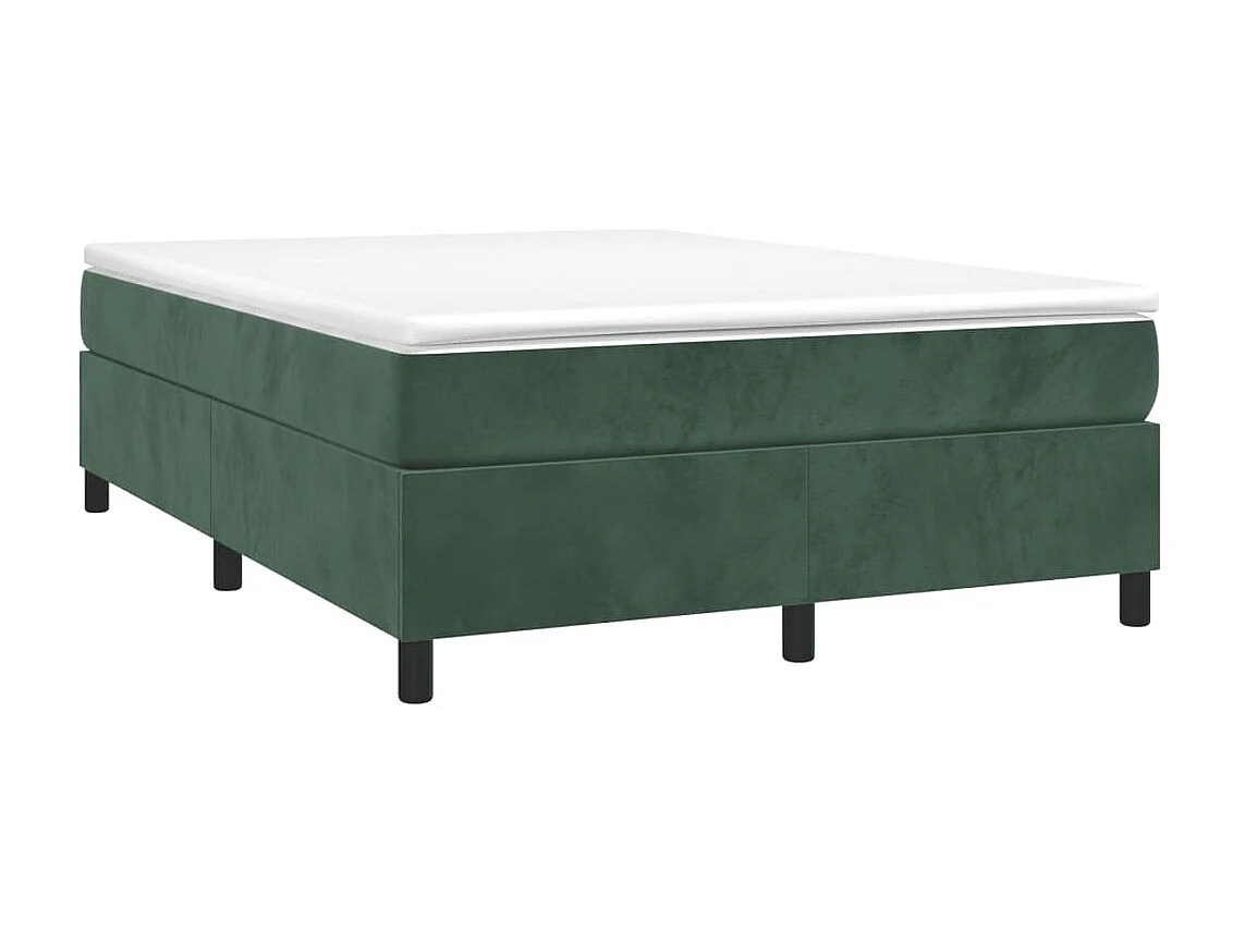 Lit adulte Vert foncé 140x200 cm Velours BE7410