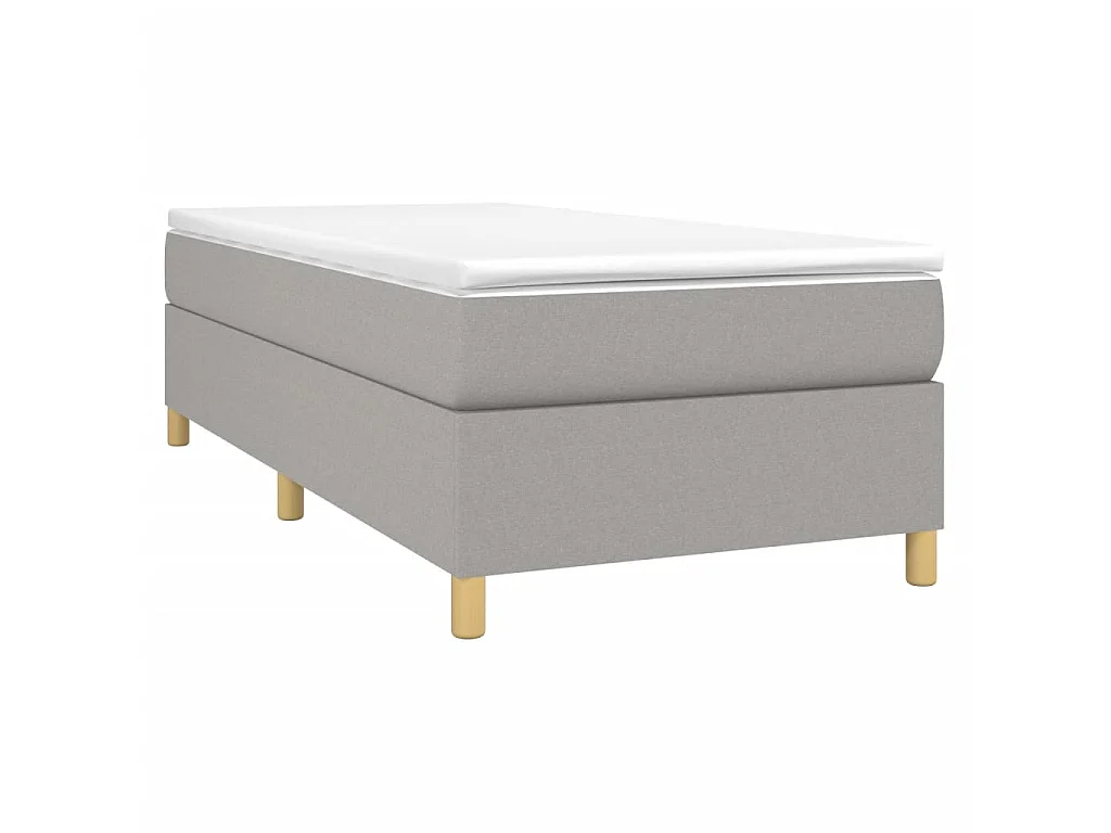 Lit adulte Gris clair 90x190 cm Tissu BE1270