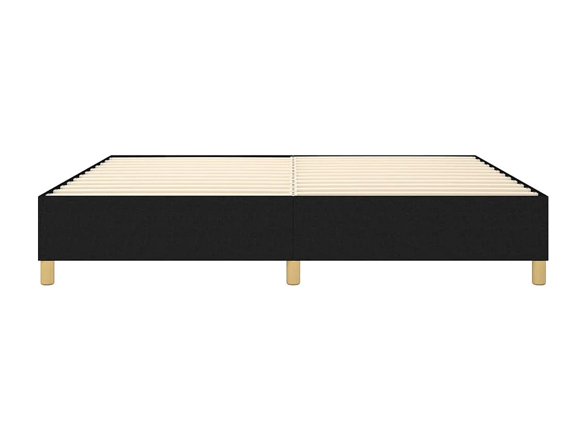 Lit adulte Noir 200x200 cm Tissu BE2832