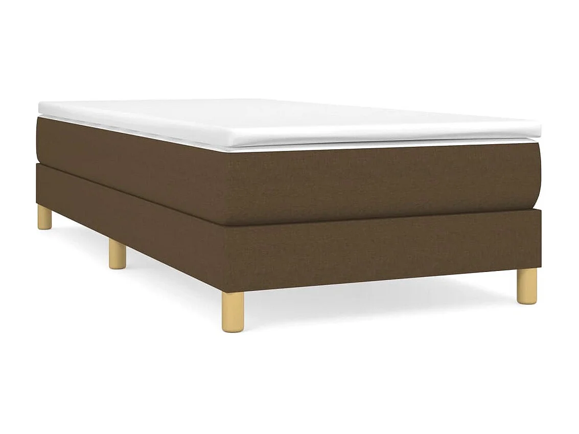 Lit adulte Marron foncé 90x190 cm Tissu BE7968
