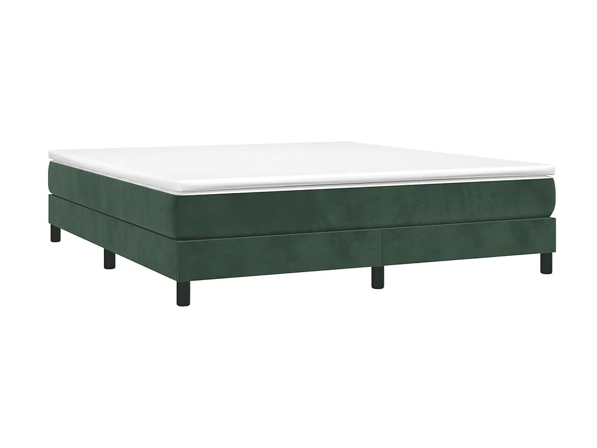 Letto matrimoniale a Molle Verde Scuro 180x200 cm in Velluto CFW164072