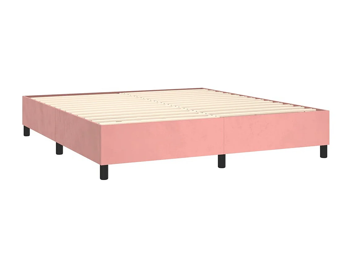 Bedframe fluweel roze 160x200 cm NL51917