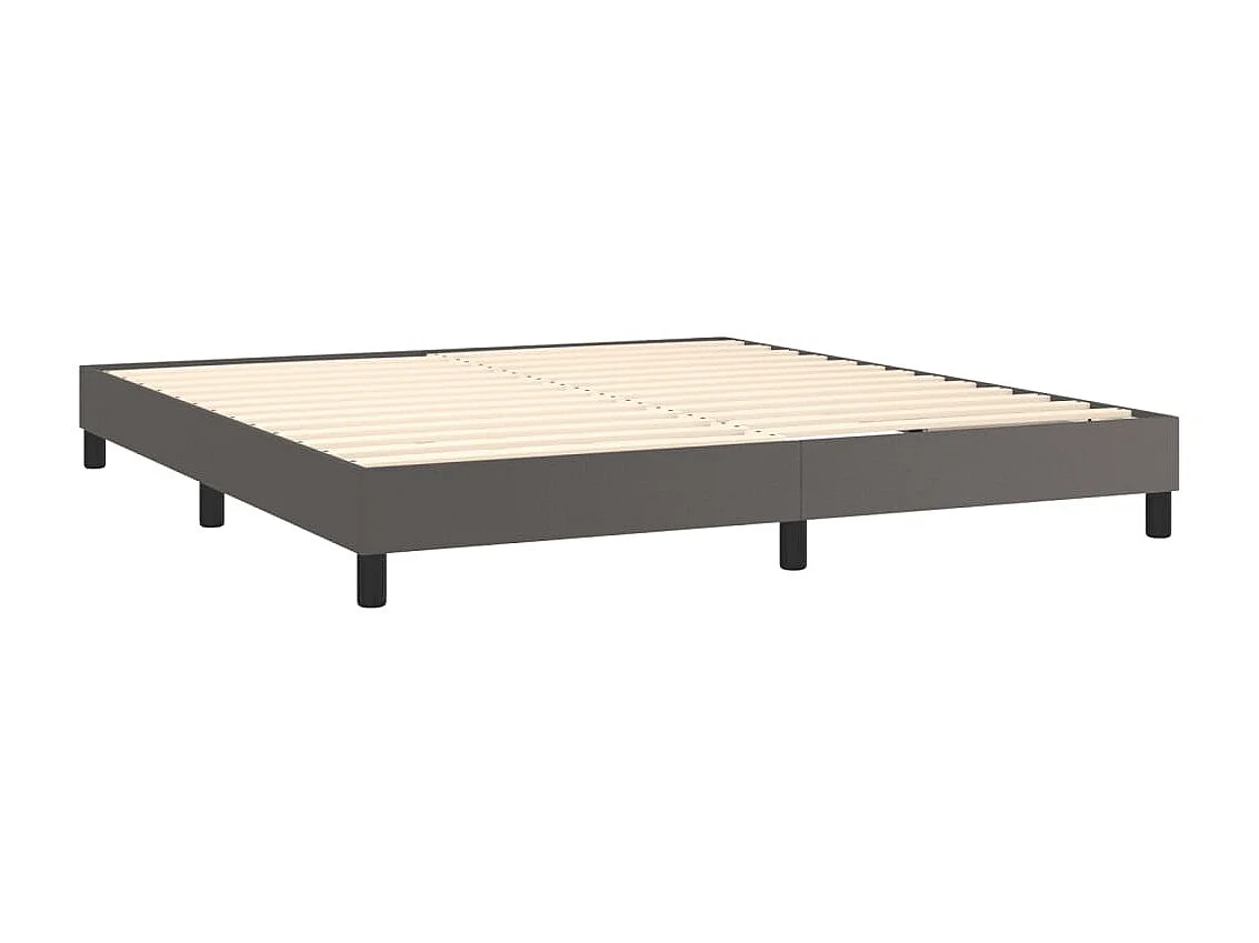 Lit adulte Gris 180x200 cm Similicuir BE9709