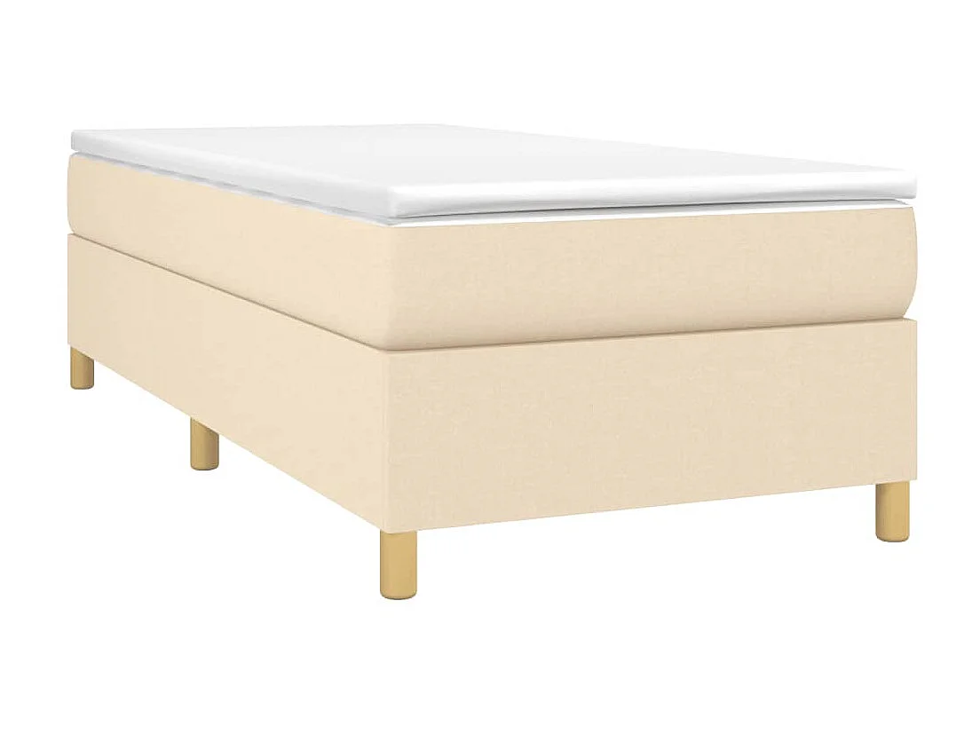 Lit adulte Crème 90 x 200 cm Tissu BE4380