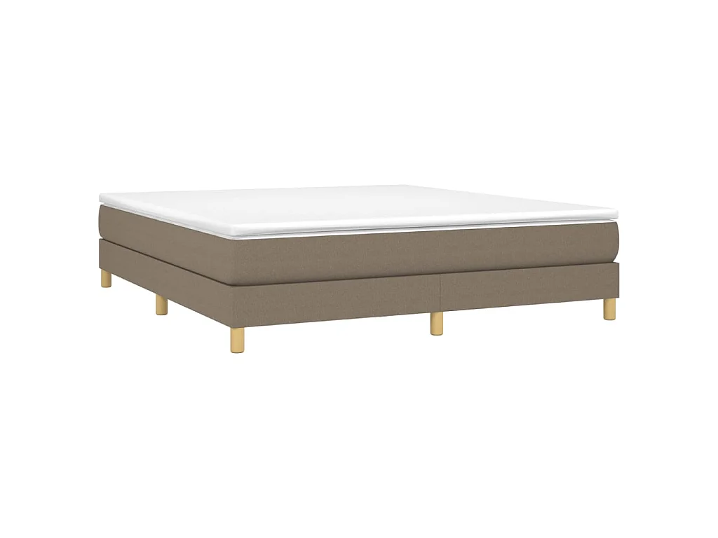 Lit adulte Taupe 160x200 cm Tissu BE2896