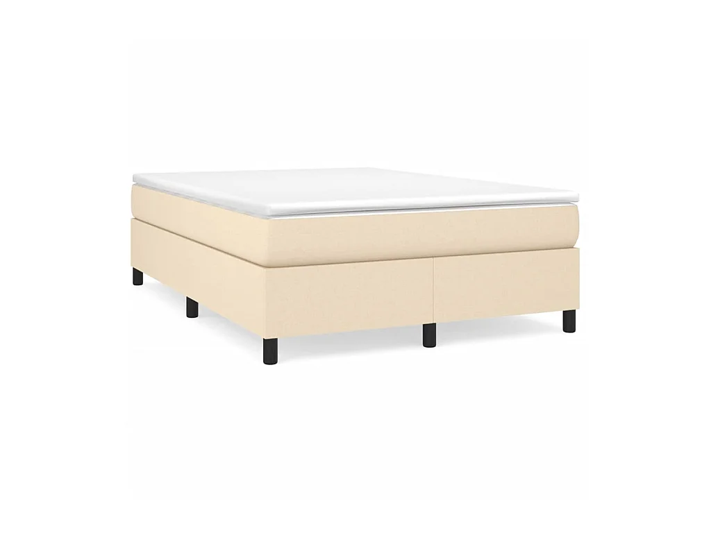 Letto matrimoniale a Molle Crema 140x200 cm in Tessuto CFW801037