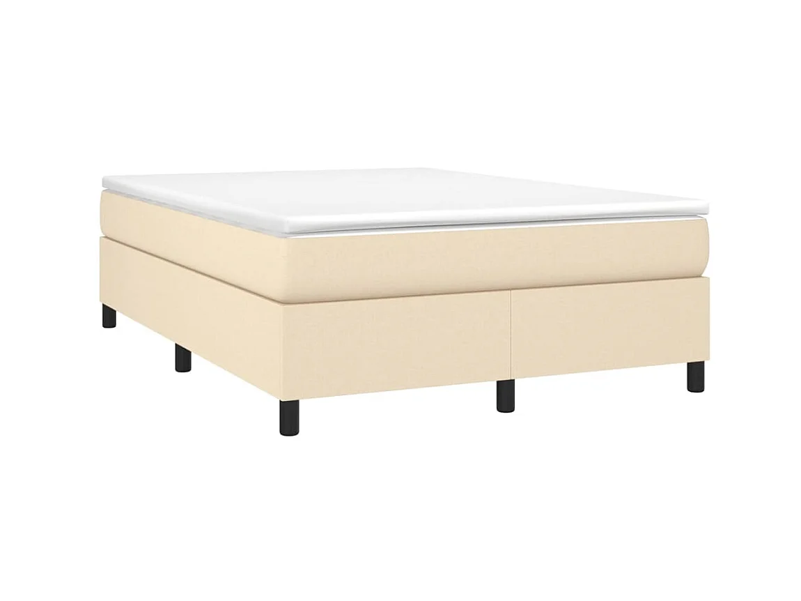 Letto matrimoniale a Molle Crema 140x200 cm in Tessuto CFW801037