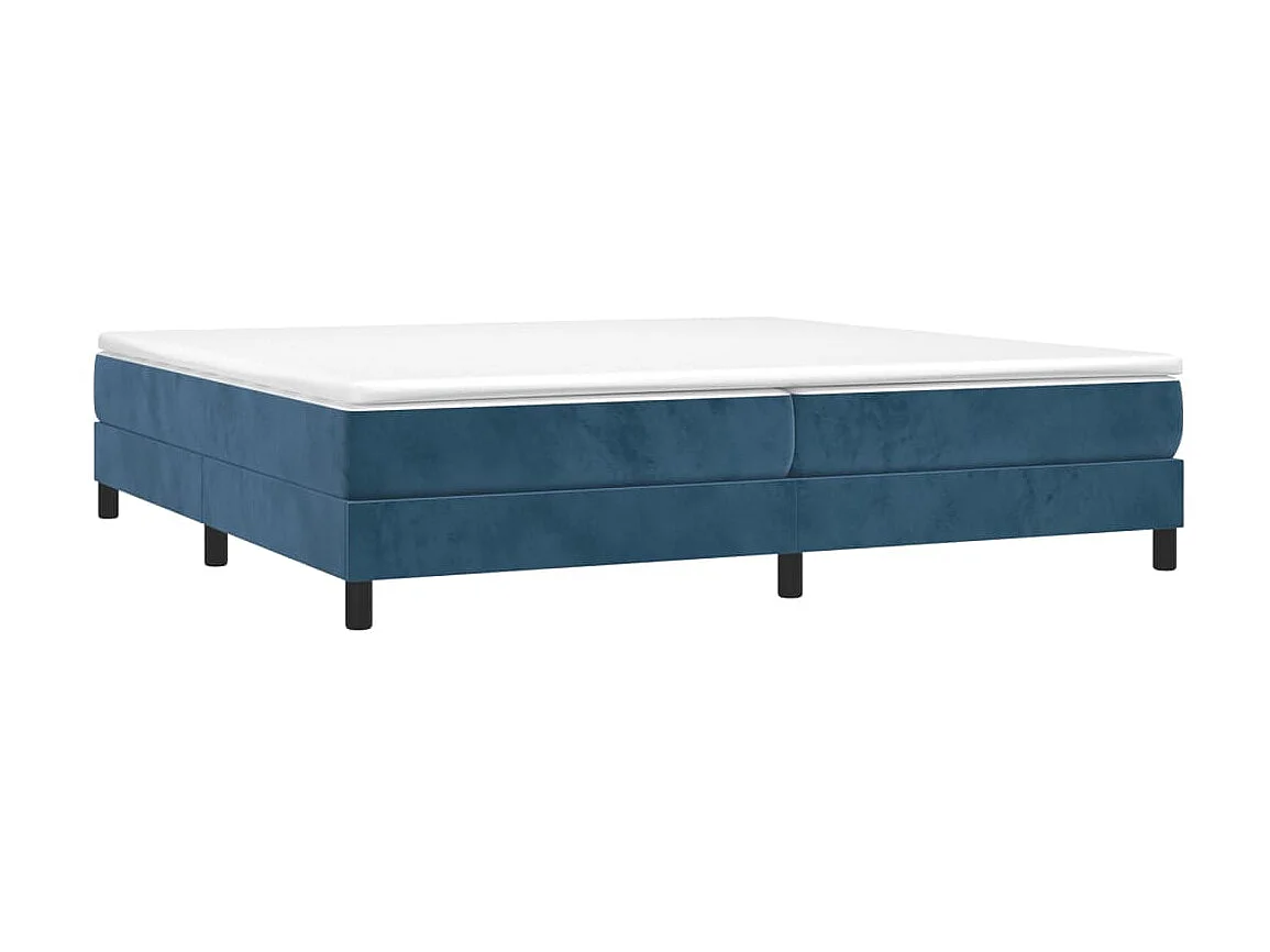 Lit adulte Bleu foncé 200x200 cm Velours BE4002