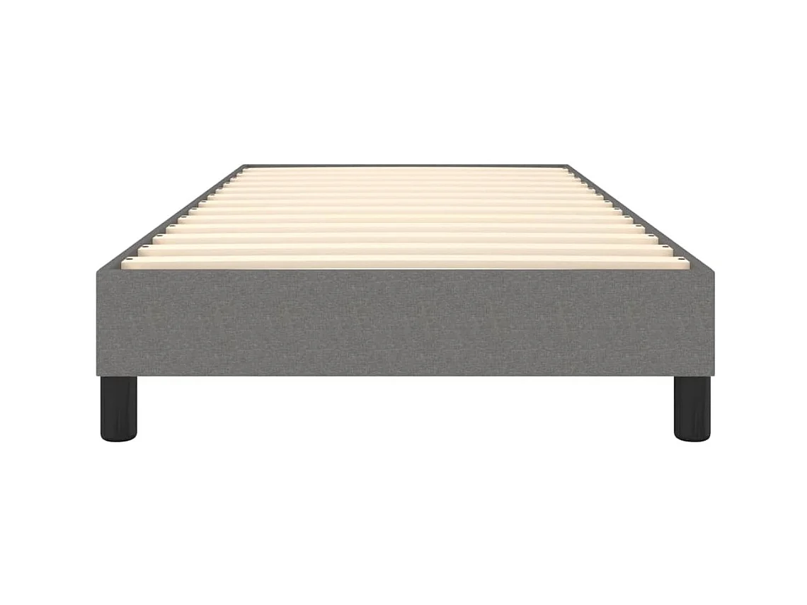Letto singolo a Molle Grigio Scuro 90x200 cm in Tessuto CFW180171