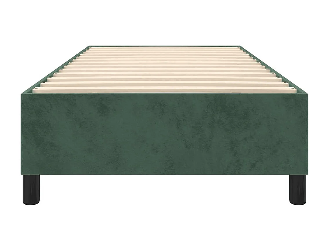 Lit adulte Vert foncé 80x200 cm Velours BE4563