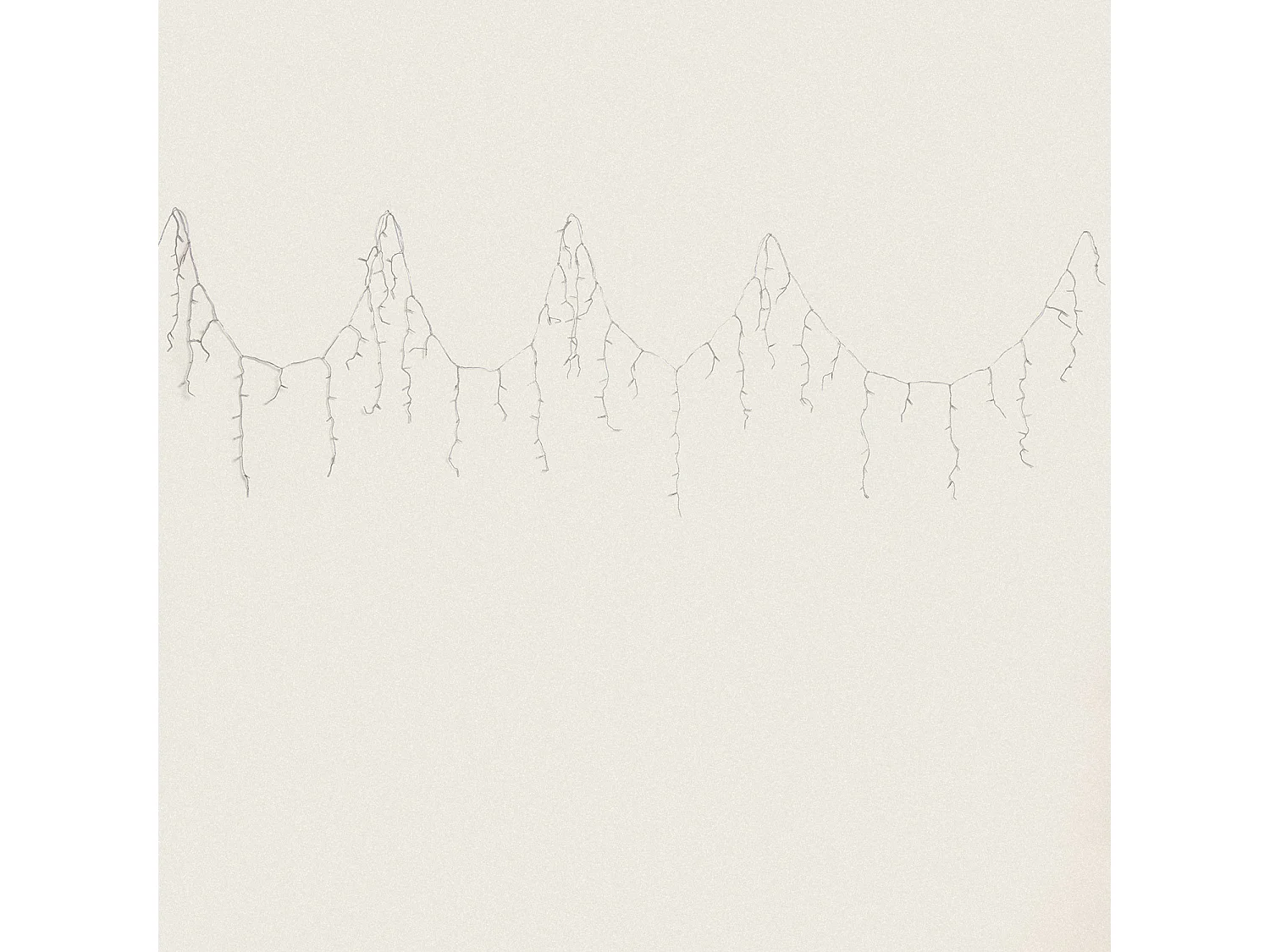 Tenda di Ghirlande LED per Esterni 6 m Trasparente Bianco Caldo 2700K