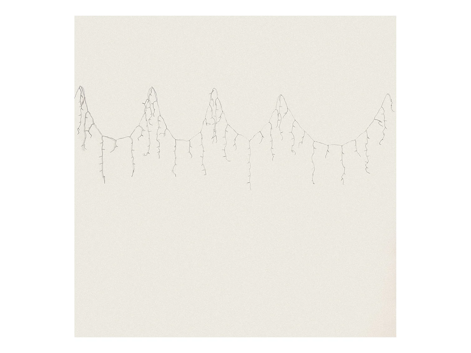 Cortina de Guirnaldas LED Exterior 6m Transparente Carámbano Blanco Cálido 2700K