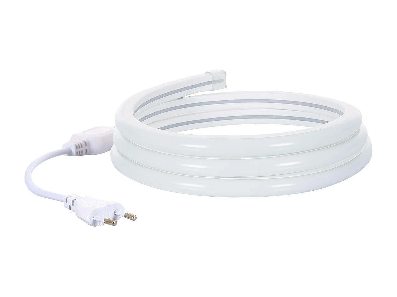 Striscia LED Neon Regolabile 220V Blu Semicircolare 180 7.5W/m IP67 Taglio 100cm 2 m