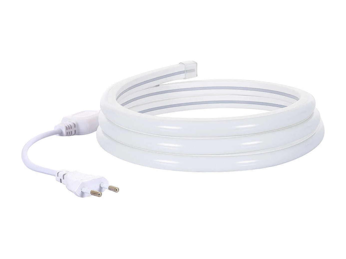 Striscia LED Neon Regolabile 220V Blu Semicircolare 180 7.5W/m IP67 Taglio 100cm 2 m