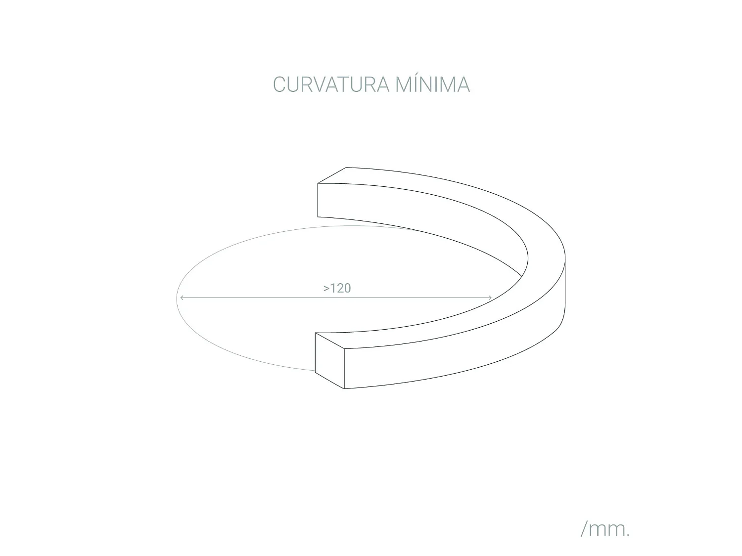Striscia LED Neon Regolabile 220V Blu Semicircolare 180 7.5W/m IP67 Taglio 100cm 2 m