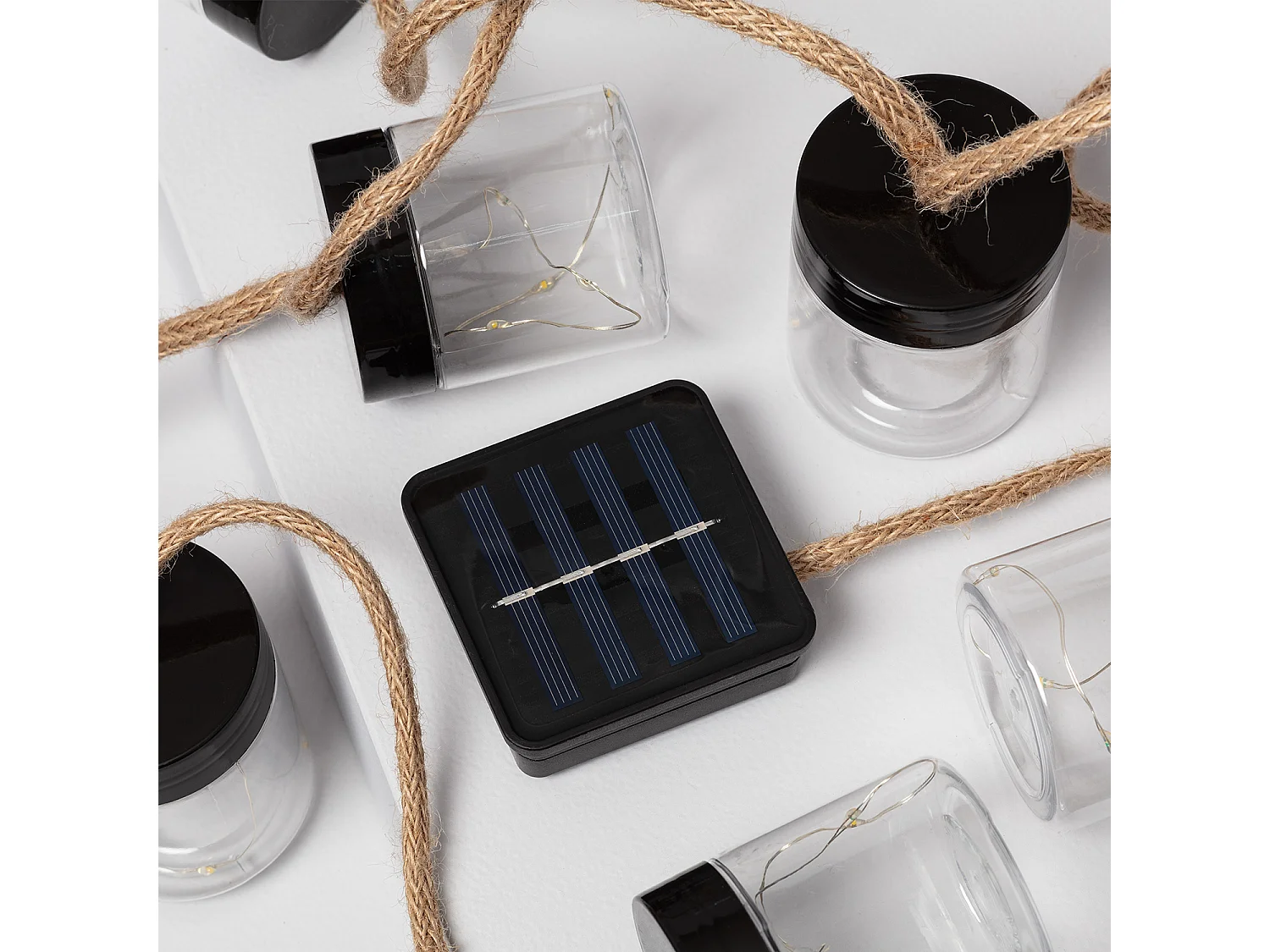 Guirlande LED Extérieure Solaire Tarros 2m Noir