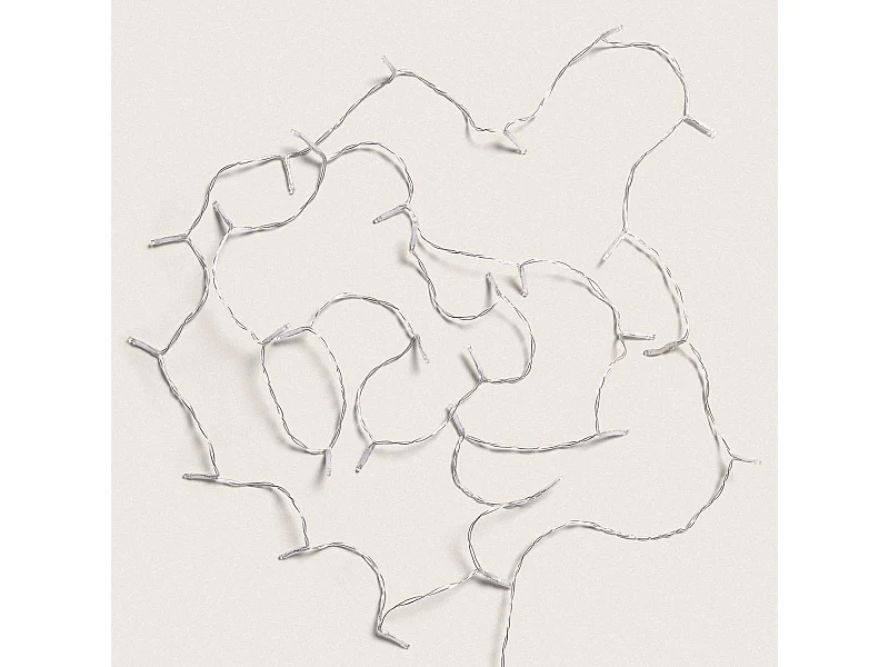 Ghirlanda Cavo LED a Pile 3m Bianco Caldo con Timer Bianco Caldo 2700K