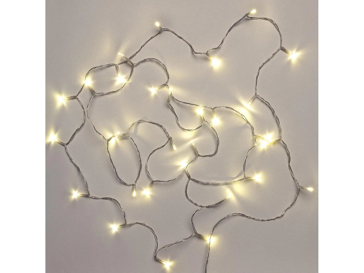 Ghirlanda Cavo LED a Pile 3m Bianco Caldo con Timer Bianco Caldo 2700K