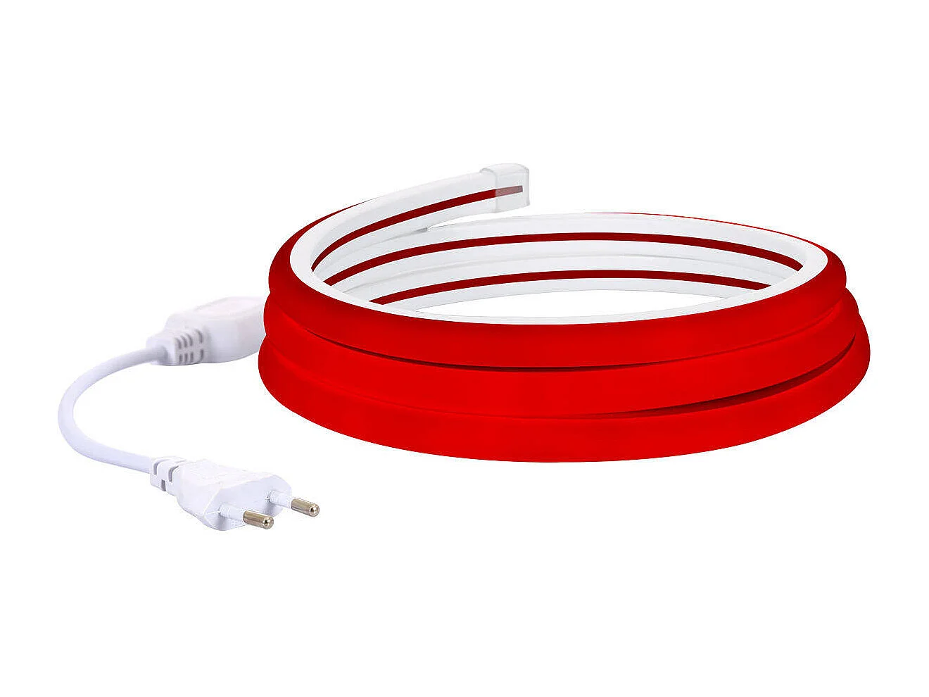 Ruban LED Néon Dimmable 220V Rouge Semi-Circulaire 180º 7.5W/m Coupe 100cm IP67 Sur mesure 10 m
