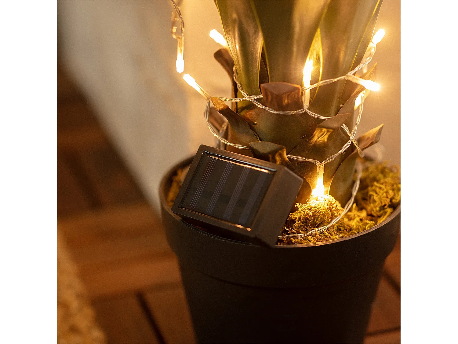 Guirnalda Solar Exterior LED Lilac 2m 3000K Blanco Cálido