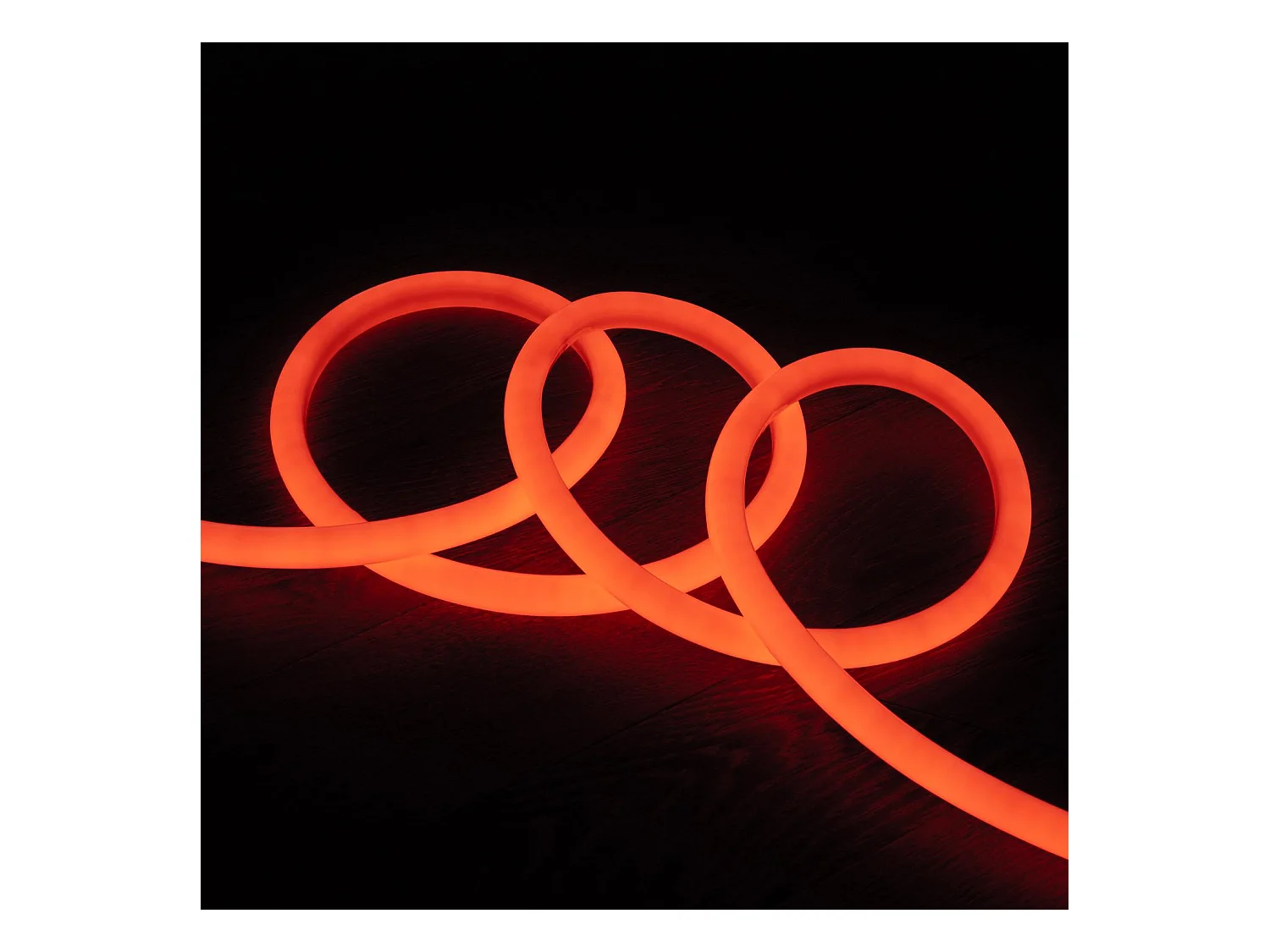 Ruban LED Néon Dimmable 220V Orange Circulaire 360 9W/m Coupe 100cm IP67 Sur mesure 4 m