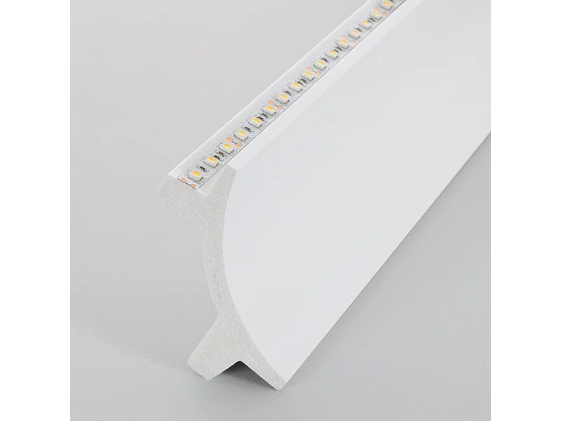 Moulure Arc Design 2m pour 2 Rubans LED Blanc