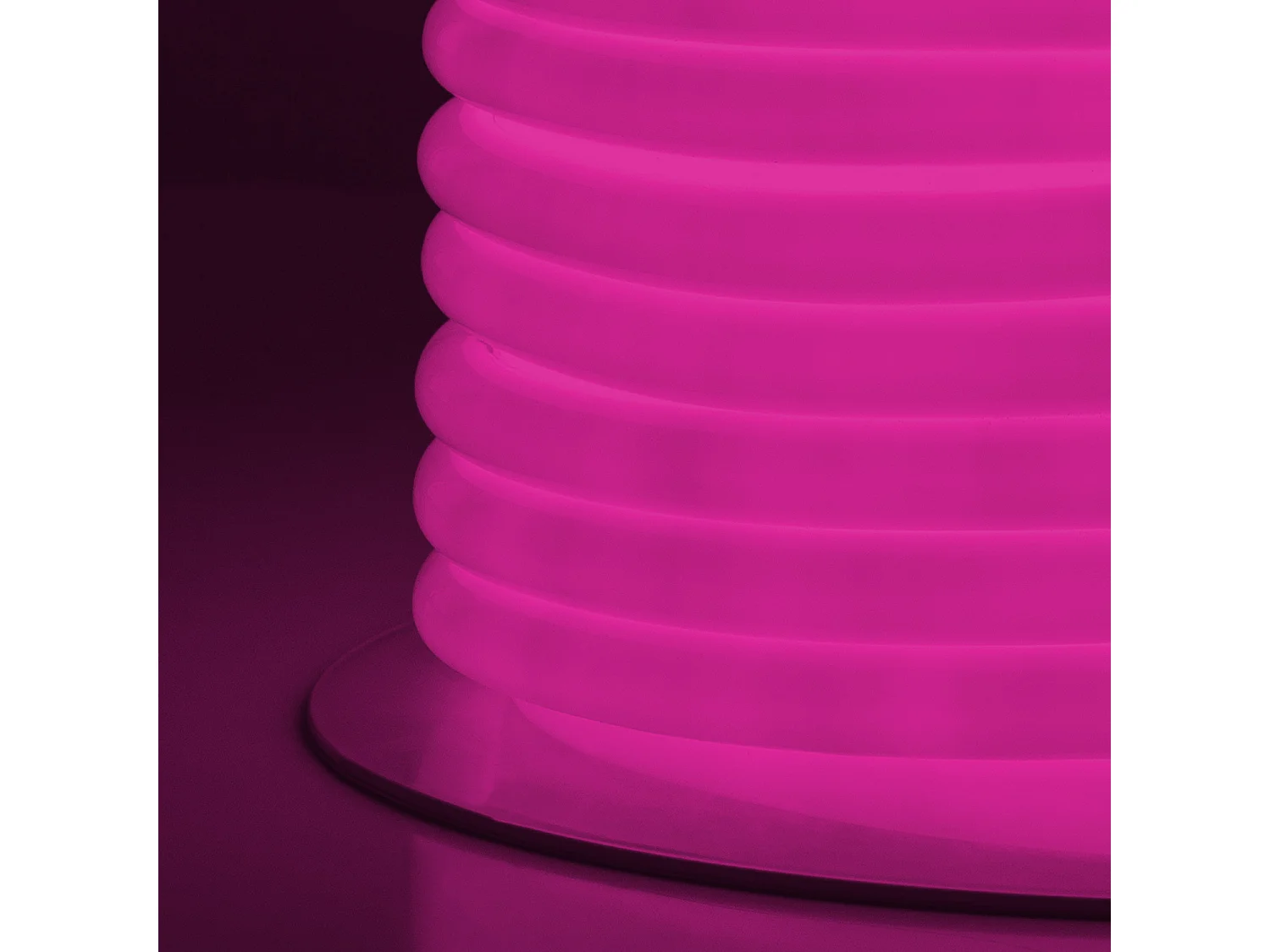 Tira LED Neón Regulable 220V BOBINA 50m Rosa Circular 360 9W/m Corte 100cm IP67 Rosa