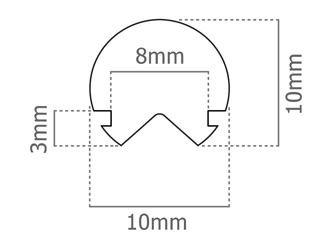 Bobine 100m Diffuseur de Silicone 8mm pour Enseigne de Néon LED Rouge