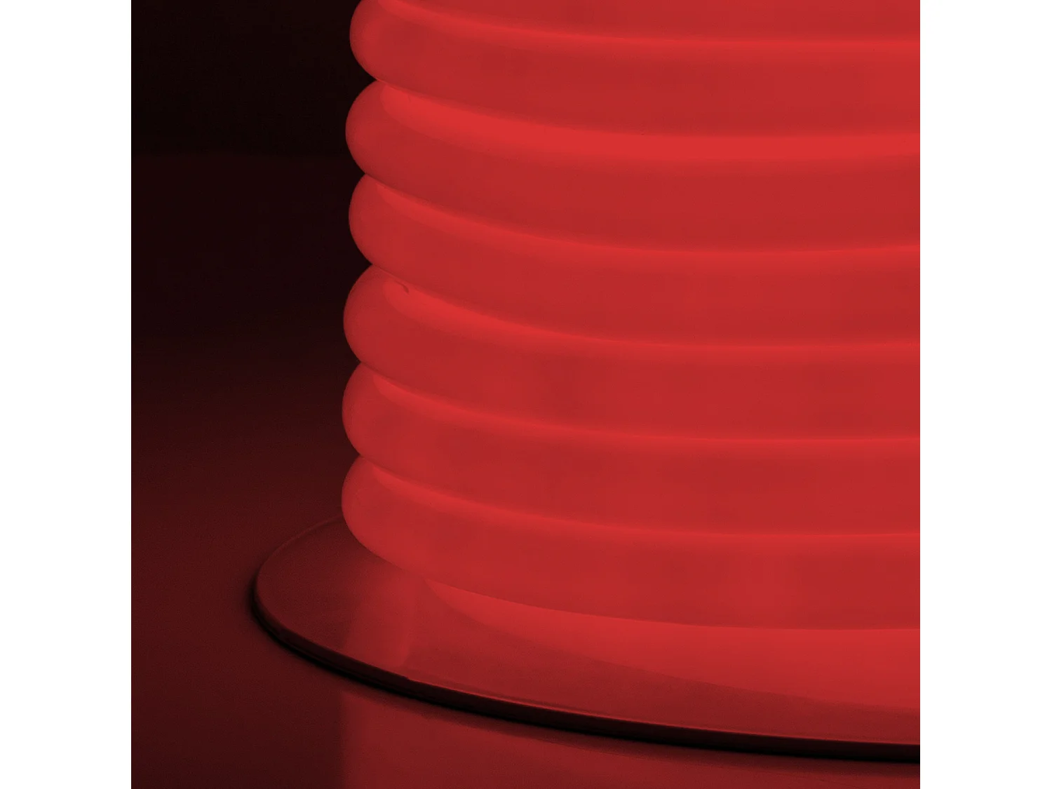 Bobina 50m Striscia LED Neon Regolabile 220V Rosso Circolare 360 9W/m IP67 Taglio 100cm Rosso