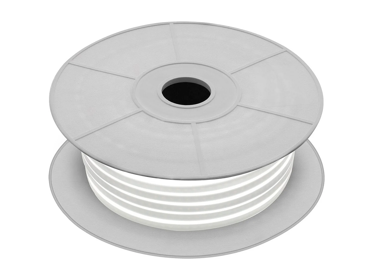 Tira LED Neón 24V Bobina 50m 9.5W/m Corte 5cm IP65 NFLEX6 Blanco Cálido