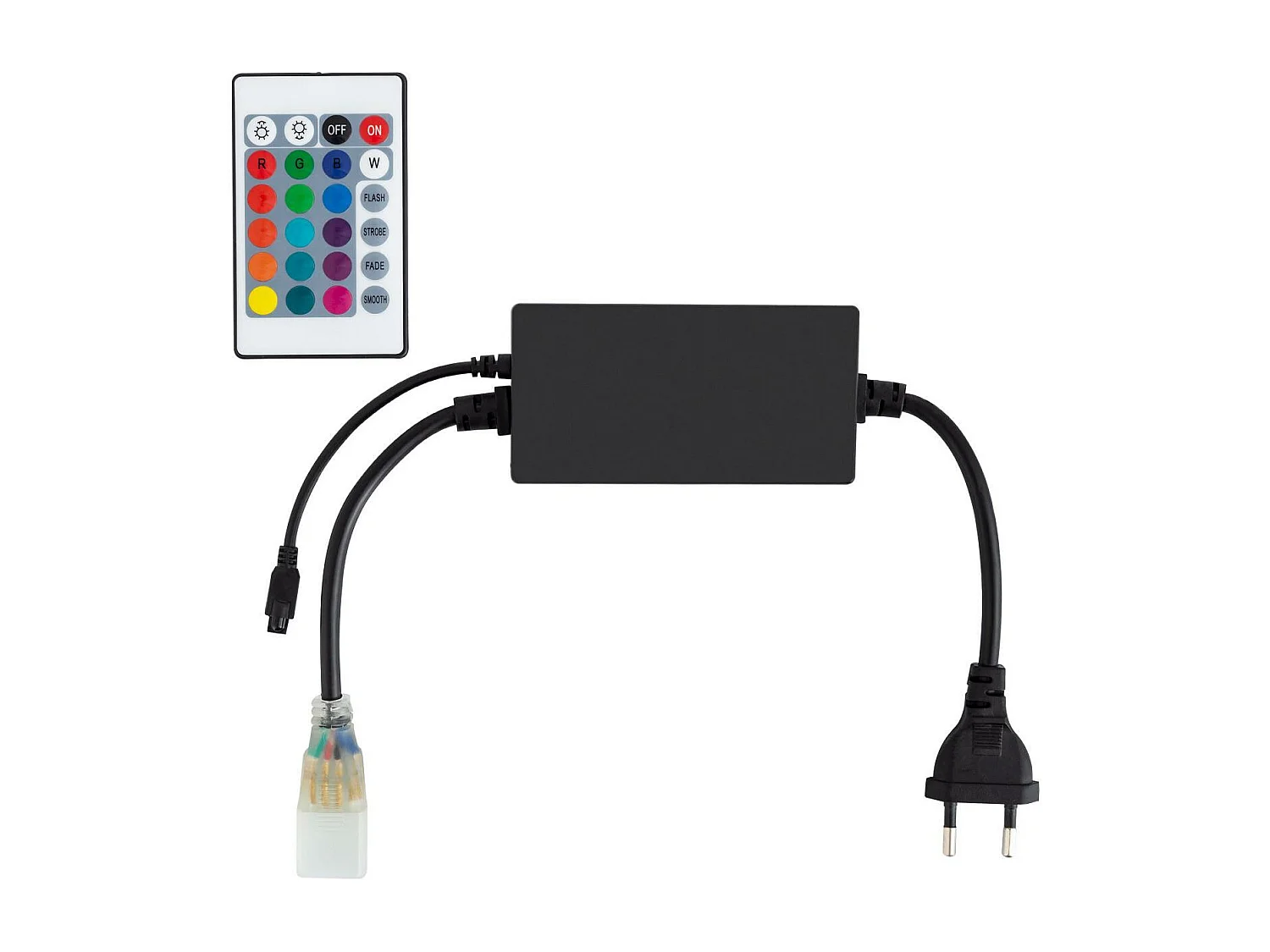 Contrôleur Rubans LED RGB 220V AC UltraPower Télécommande IR 24 Touches