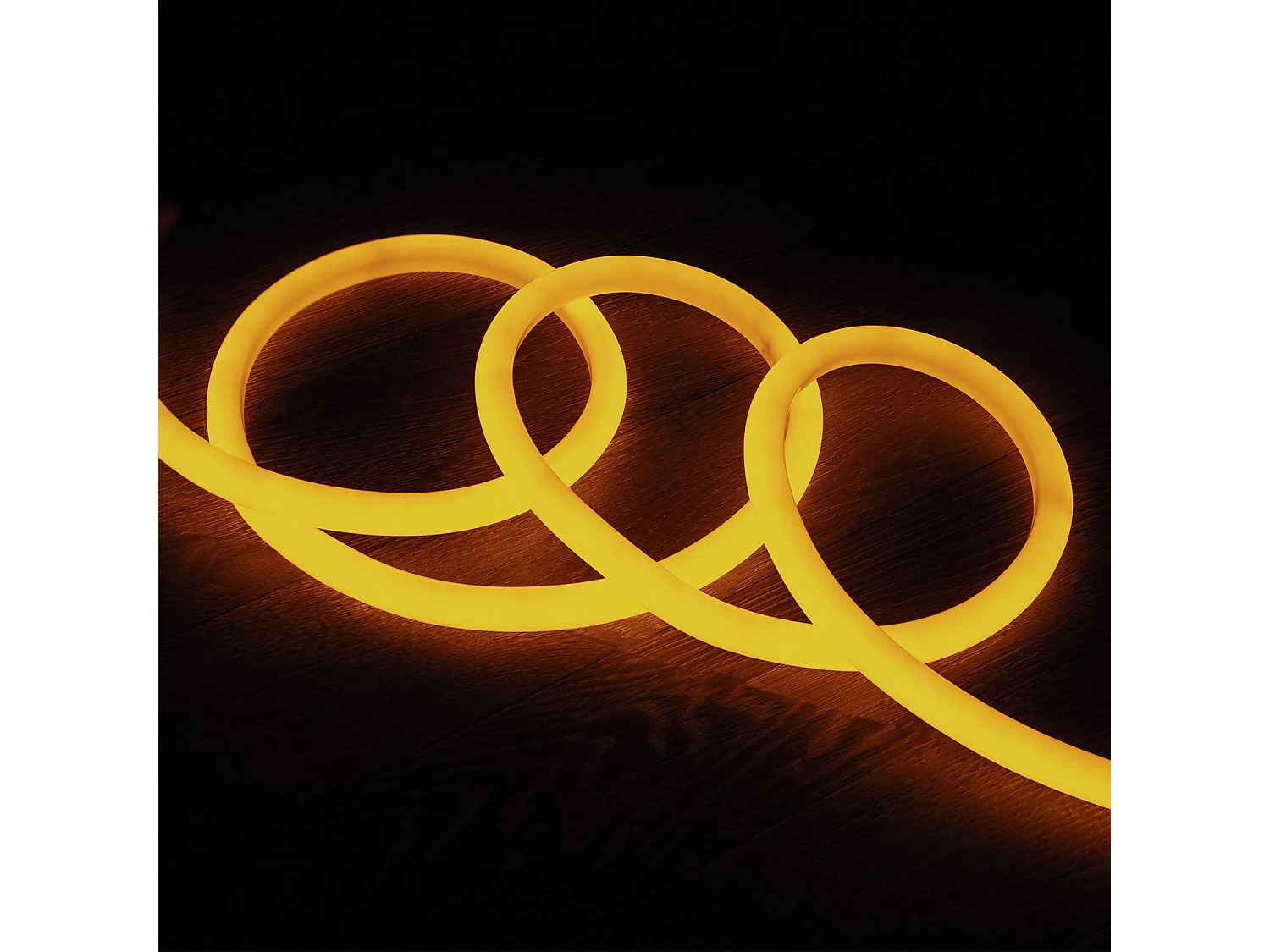 Tira LED Neón Regulable 220V Amarillo Circular 360 9W/m Corte 100cm IP67 a Medida 3 m