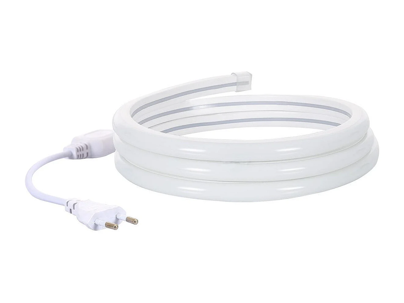 Gaine Néon LED Flexible Dimmable 7.5W/m 220V AC 120LED/m Semi-circulaire 180° Jaune IP67 sur Mesure Coupe Tous les 100cm 11 m