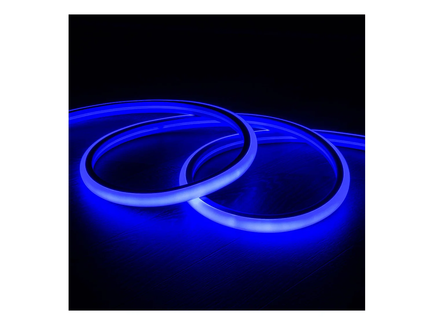 Tira LED Neón Regulable 220V Azul Semicircular 180 7.5W/m Corte 100cm IP67 a Medida 4 m