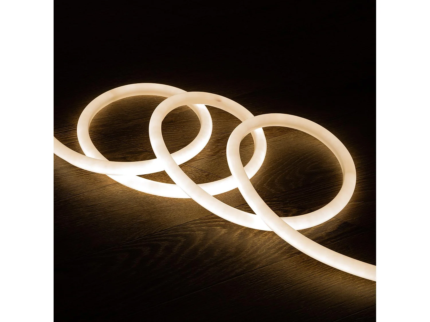 Néon LED Flexible 360º Rond Dimmable 120LED/m 220V AC Blanc Neutre IP67 sur Mesure Coupe tous les 100cm 11 m