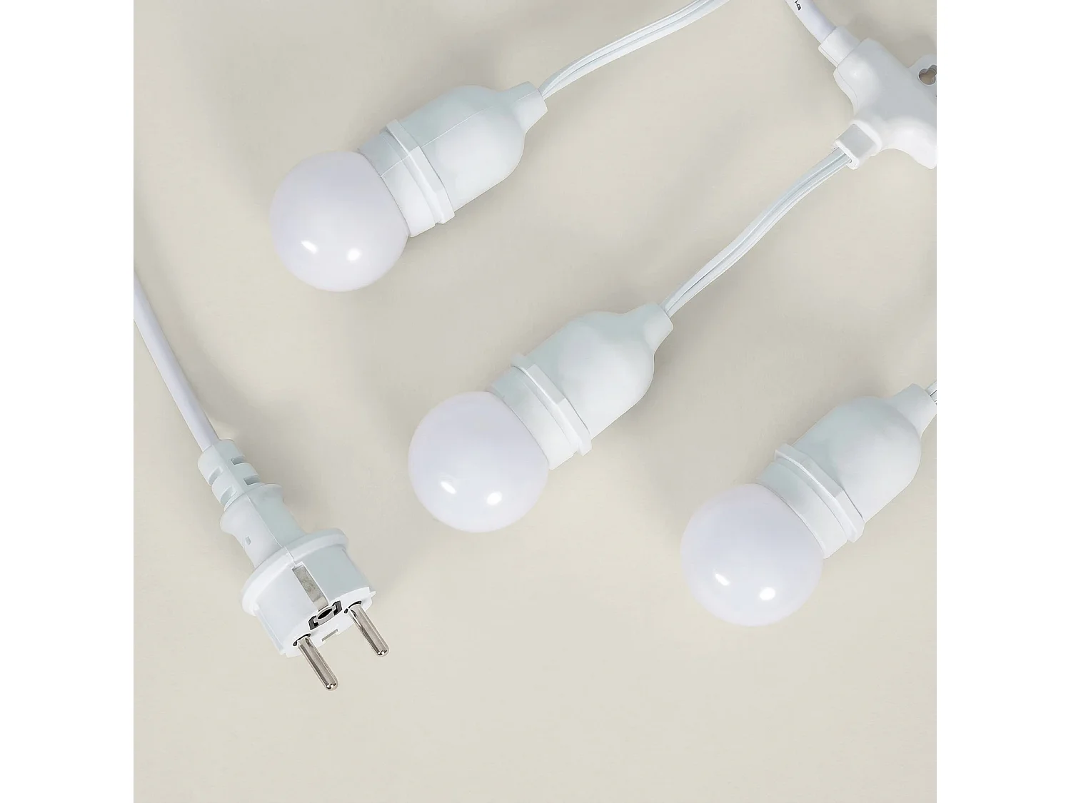 Guirnalda Exterior con Bombillas LED E27 5.5m IP65 Blanco Blanco
