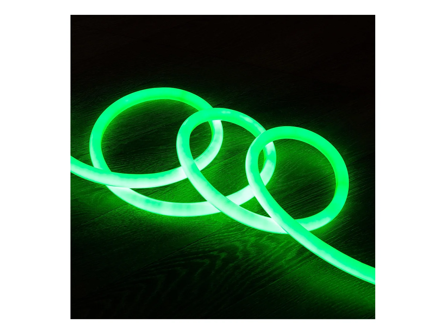 Striscia LED Neon Regolabile 220V Verde Circolare 360 9W/m IP67 Taglio 100cm 50 m