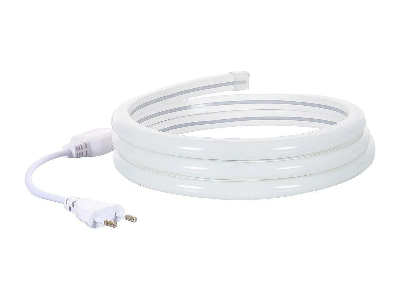 Gaine Néon LED Flexible Dimmable 7.5W/m 220V AC 120LED/m Semi-circulaire 180° Jaune IP67 sur Mesure Coupe Tous les 100cm 14 m