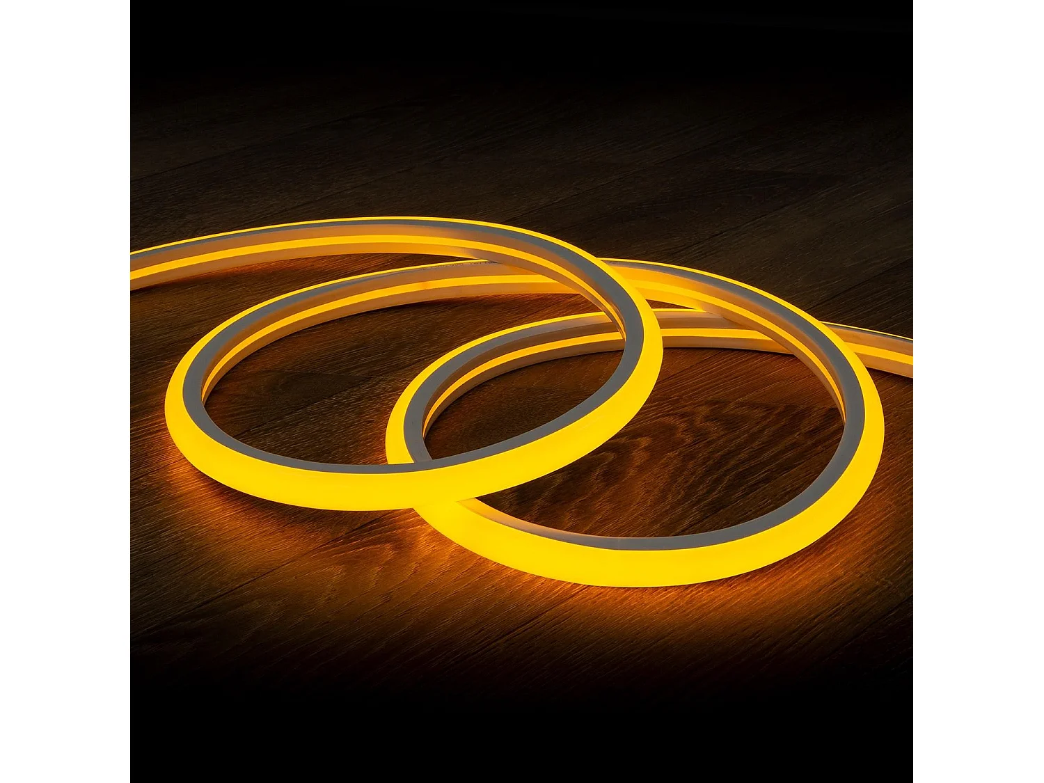 Ruban LED Néon Dimmable 220V Jaune Semi-Circulaire 180º 7.5W/m Coupe 100cm IP67 Sur mesure 3 m