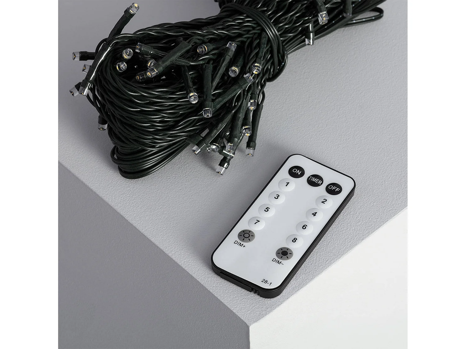 Rideau de Guirlande LED Dimmable 2.25m 3000K Blanc chaud