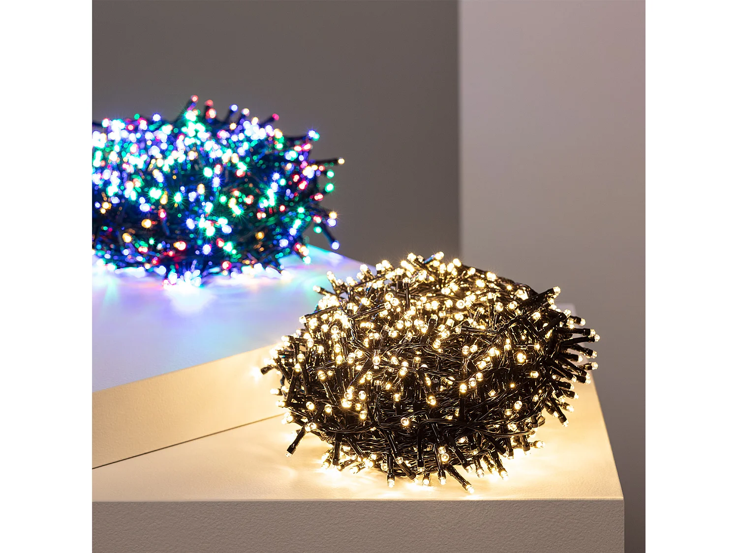 Ghirlanda Cavo LED Classic Nero 35m 3000K Bianco Caldo