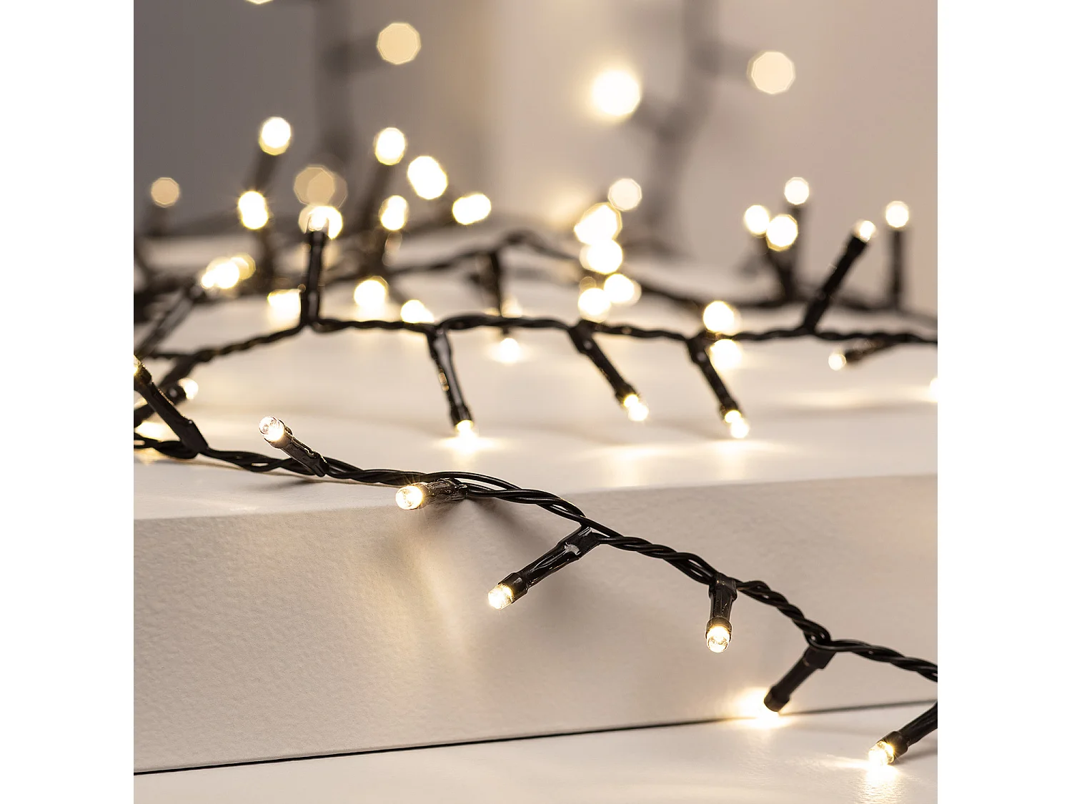 Ghirlanda Cavo LED Classic Nero 35m 3000K Bianco Caldo