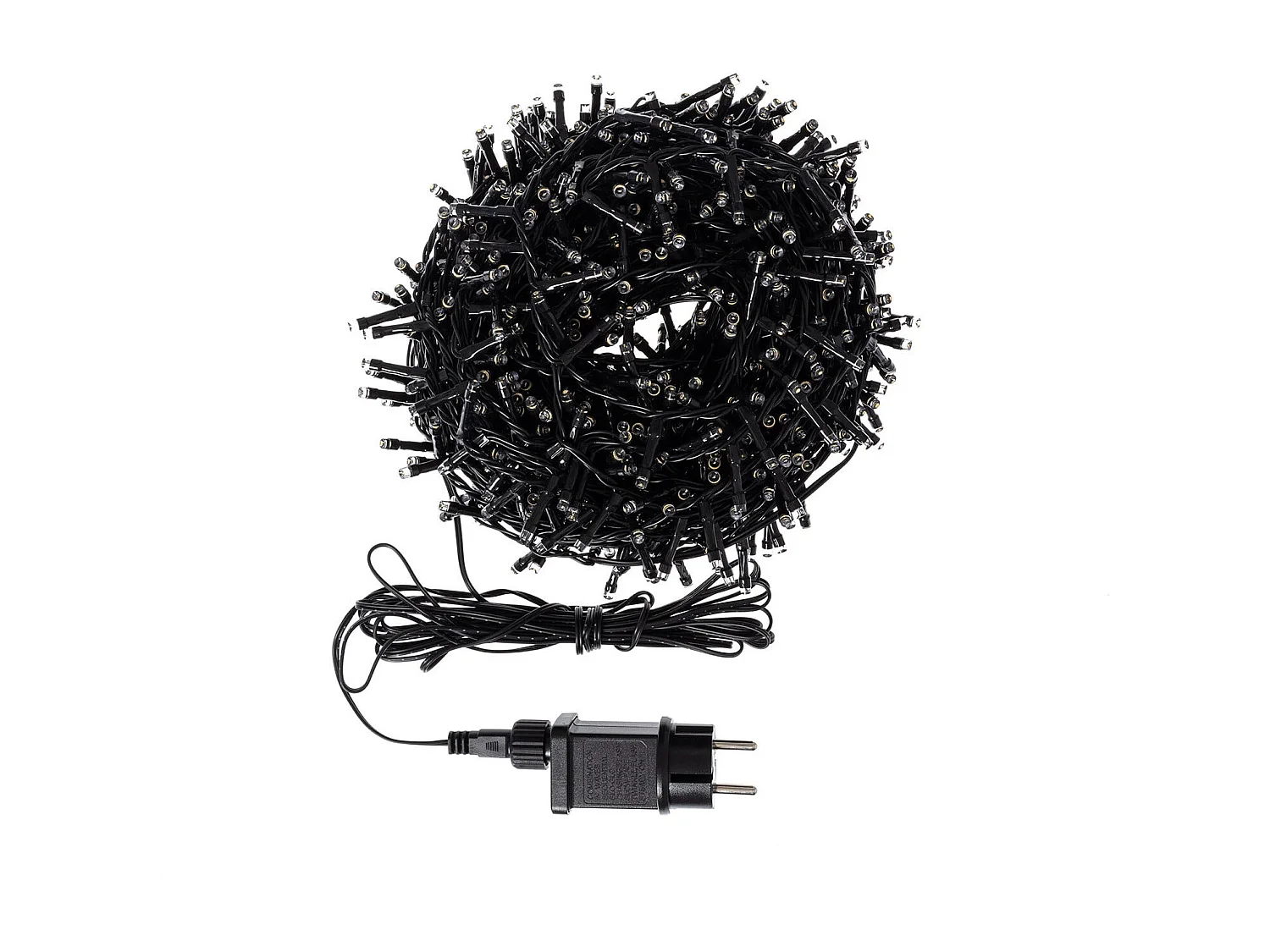 Ghirlanda Cavo LED Classic Nero 35m 3000K Bianco Caldo