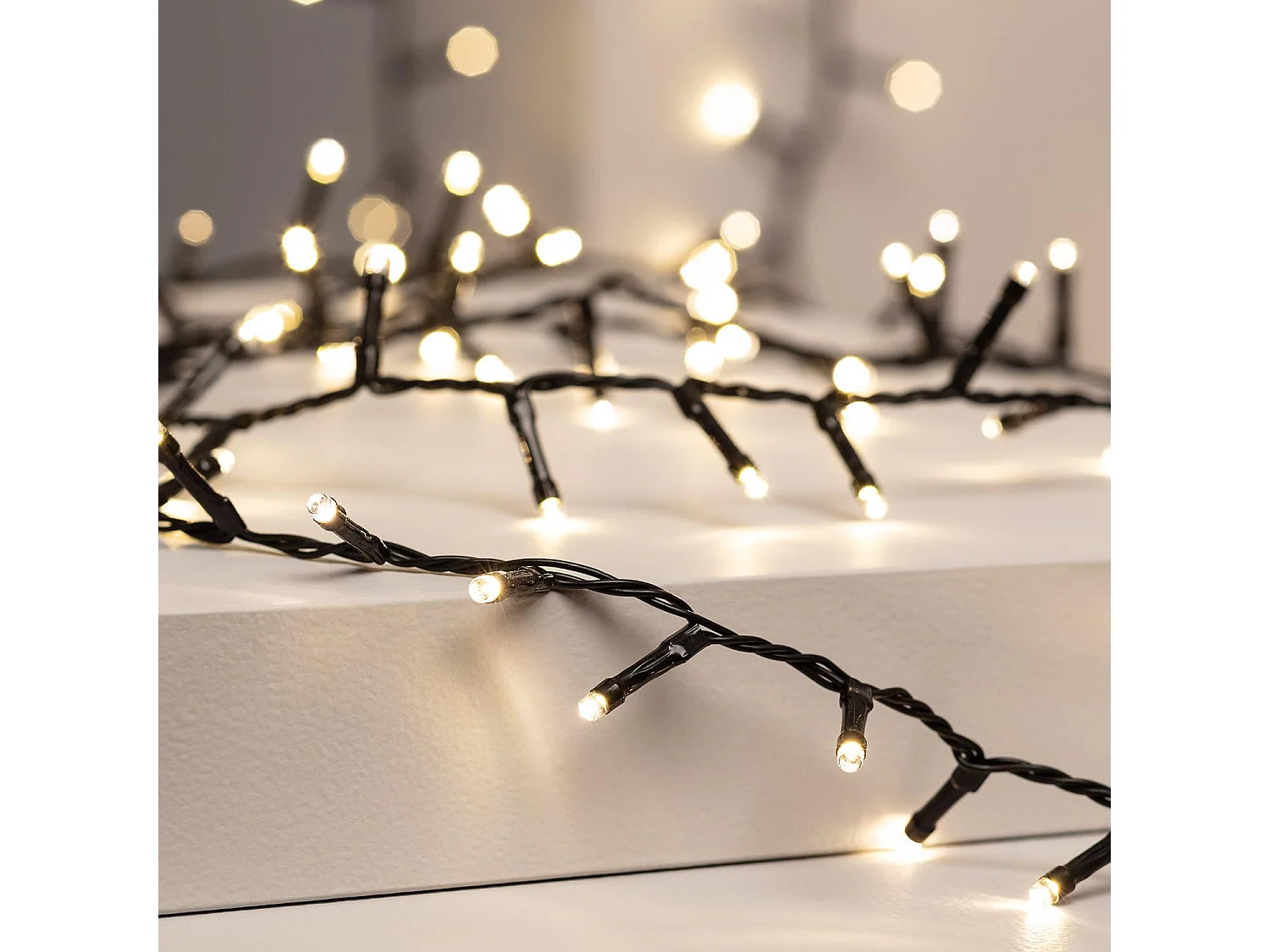 Ghirlanda Cavo LED Classic Nero 35m 3000K Bianco Caldo