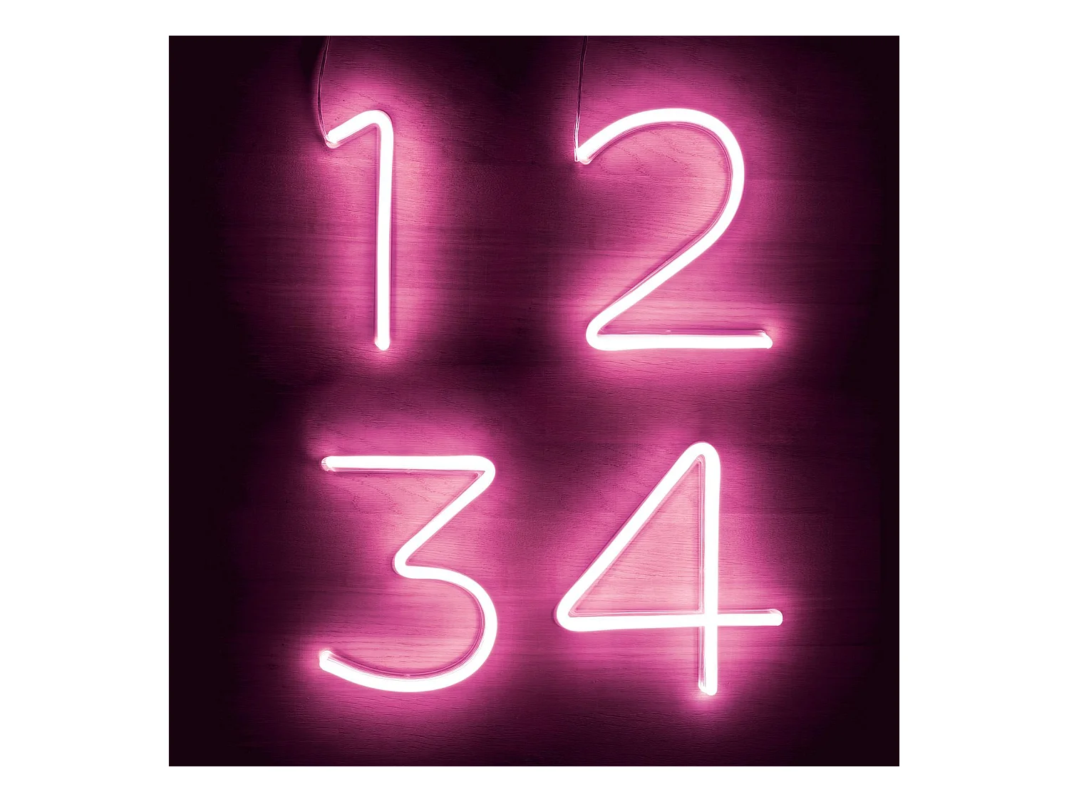 Numéros et Symboles Néons LED Rose 2 Rose