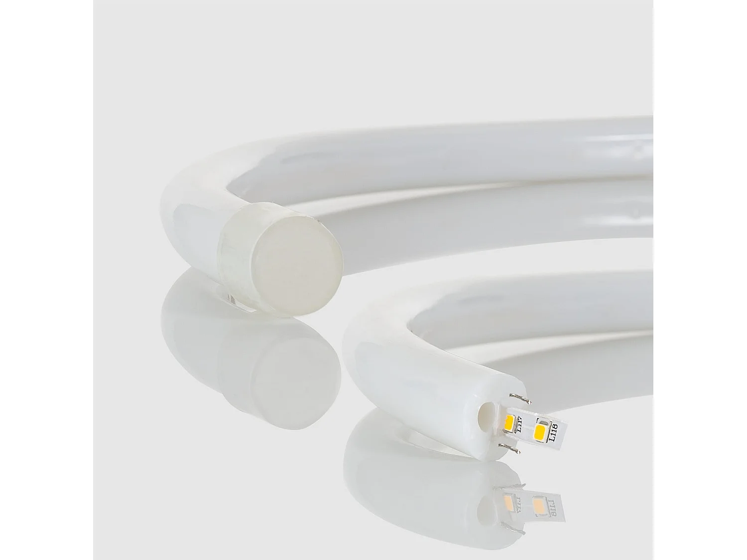Tira LED Neón Regulable 220V Blanco Frío Circular 360 9W/m Corte 100cm IP67 a Medida 2 m