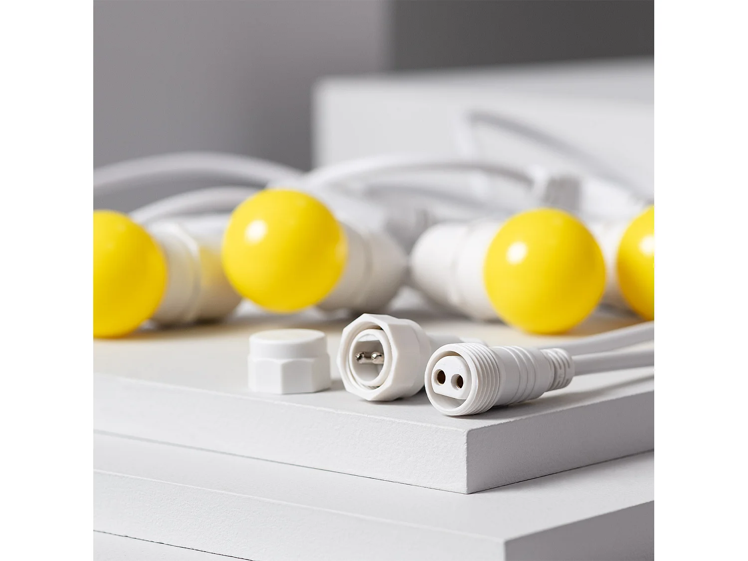 Guirnalda Exterior con Bombillas LED E27 5.5m IP65 Blanco Amarillo