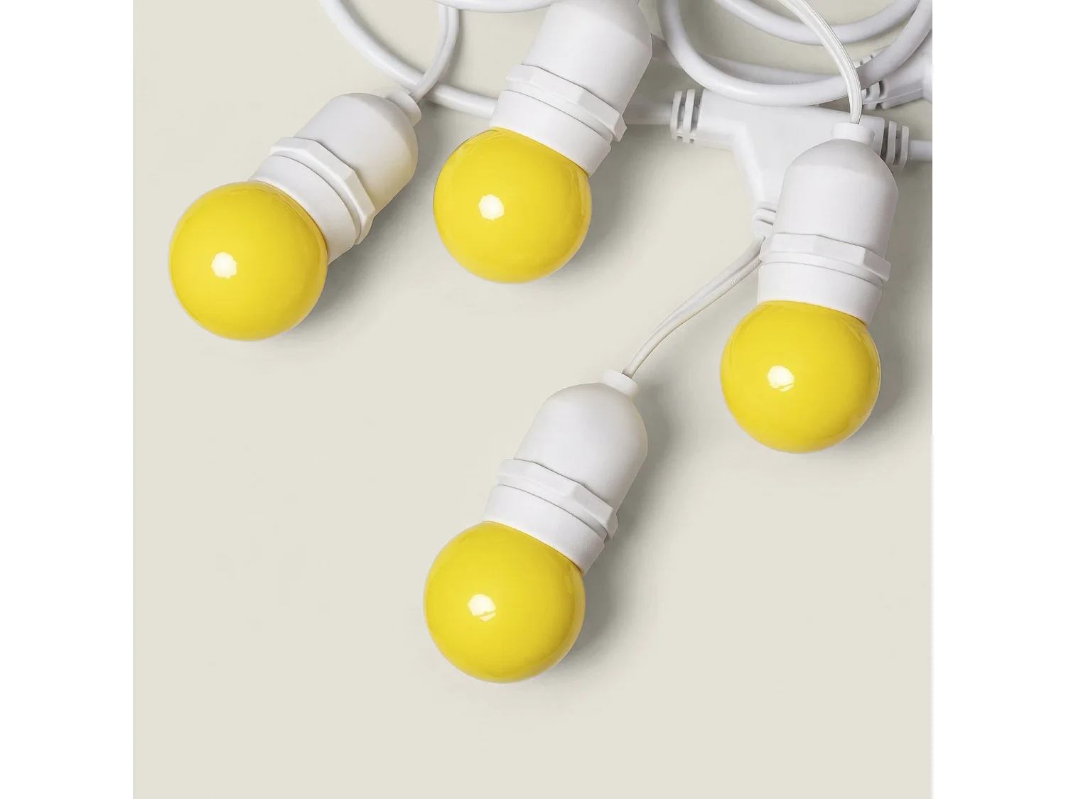 Guirnalda Exterior con Bombillas LED E27 5.5m IP65 Blanco Amarillo