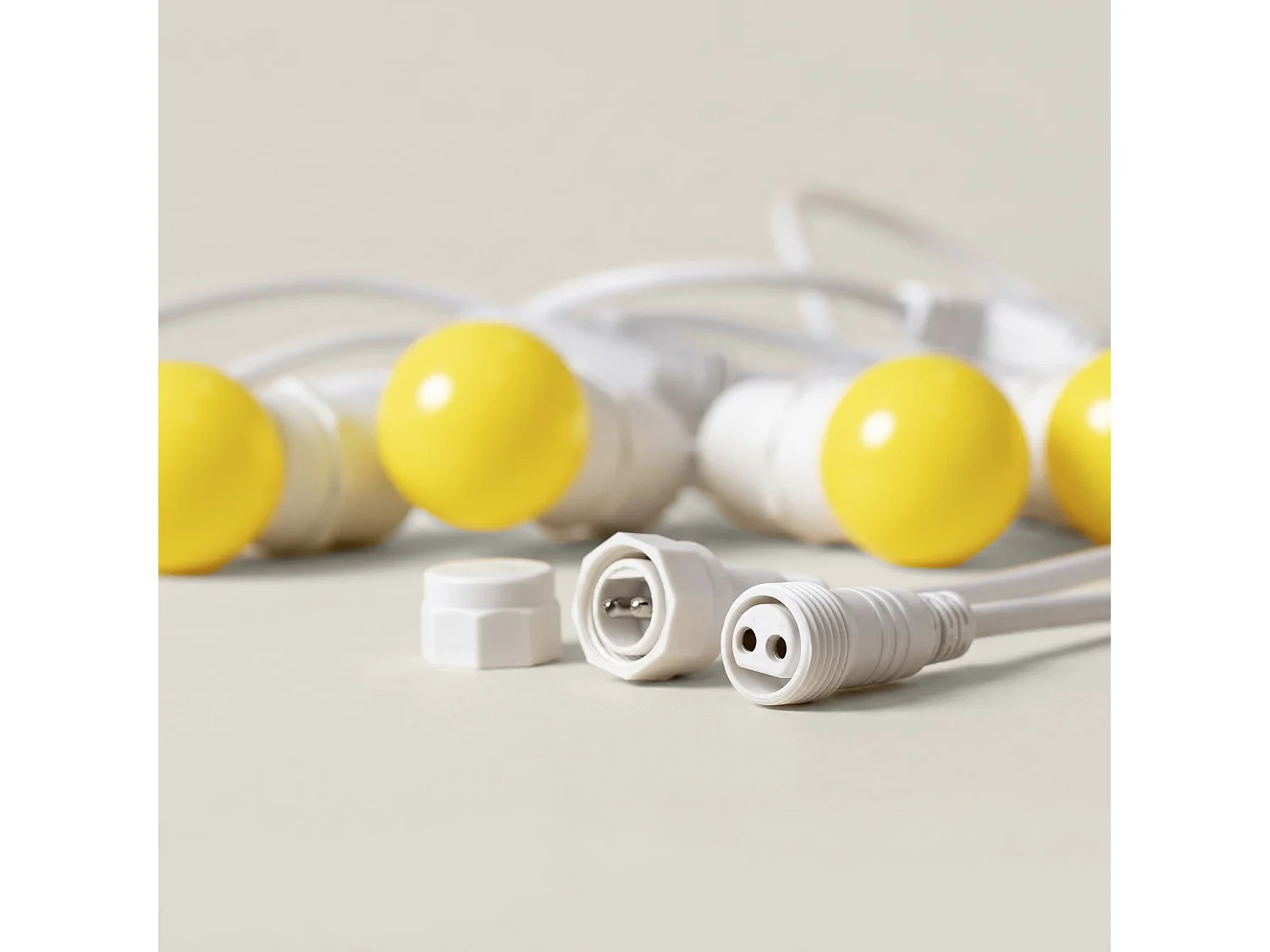 Guirnalda Exterior con Bombillas LED E27 5.5m IP65 Blanco Amarillo